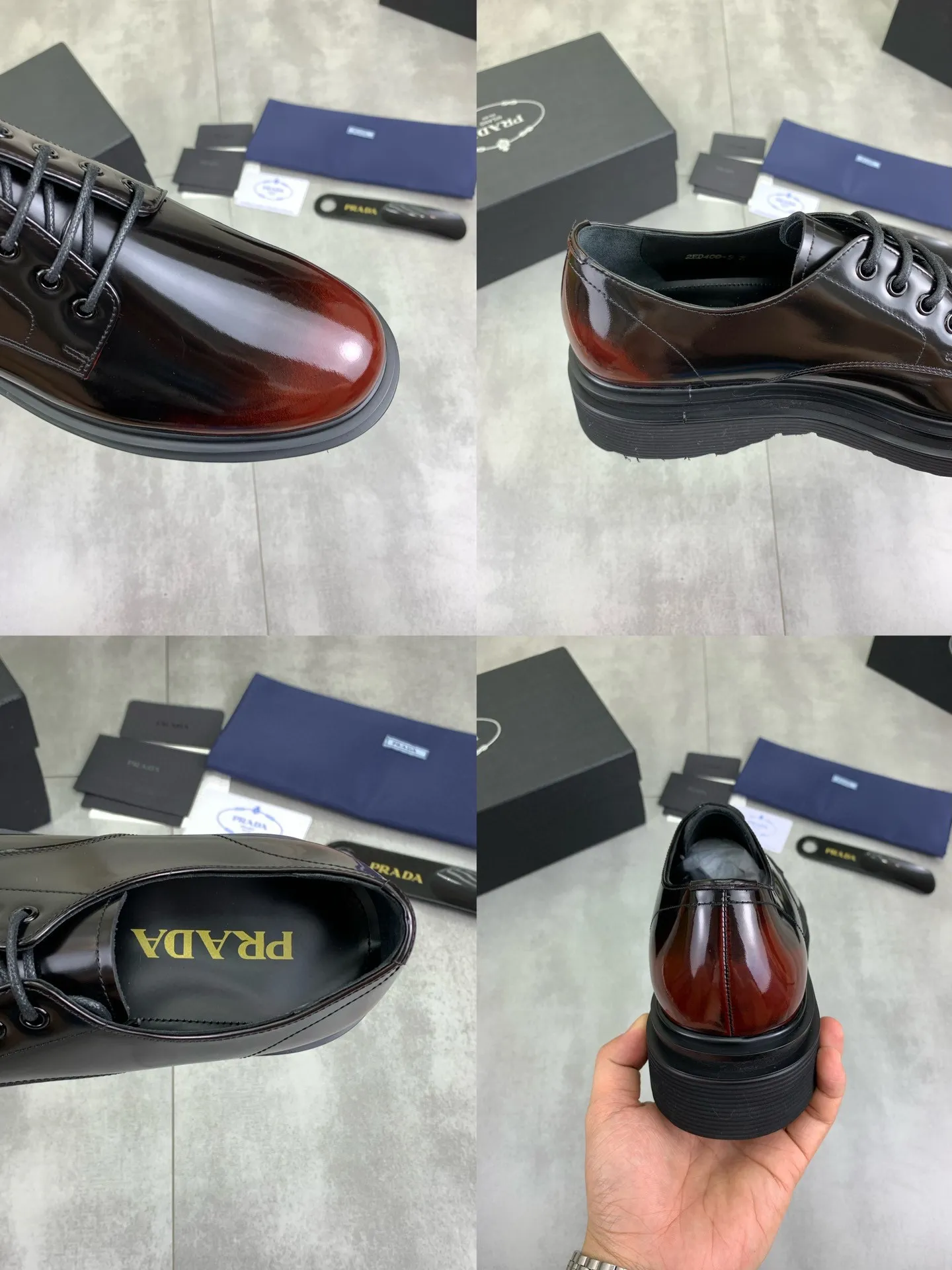 Factory price P880 💰Original quality, top version🔱 ＰＲＡＤＡPrada. Men's business casual leather shoes, top quality products. 1:1 shipment⬆️Luxurious and noble👞All imported original brand fabrics, just to create a more comfortable wearing experience. Upper: Original comfortable open edge bead-rubbed calf leather➕Top imported water-dyed full cow lining, original lightweight and comfortable TPU foam combination bottom✔️Code number: 39-44 (38.45 can be customized)